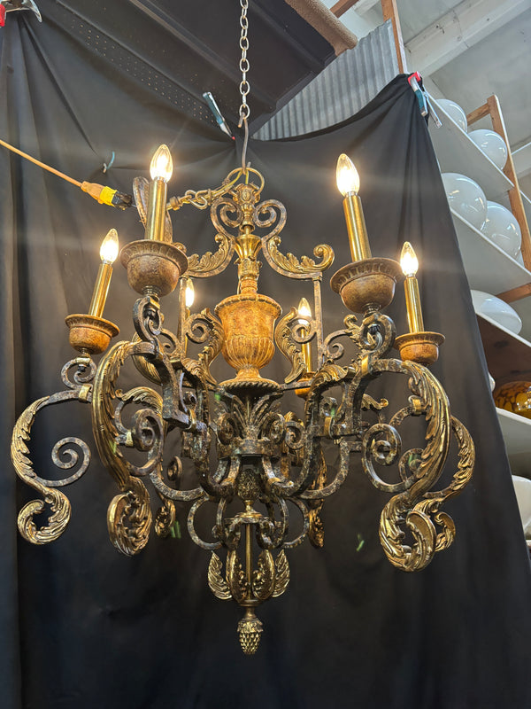 Cast Iron and Brass Chandelier GA21187