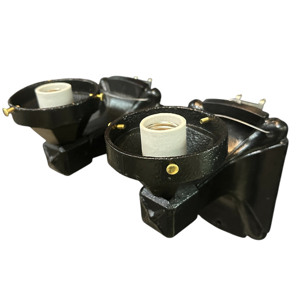 Restored Antique Cast Iron Wall Sconce Pair GA20688