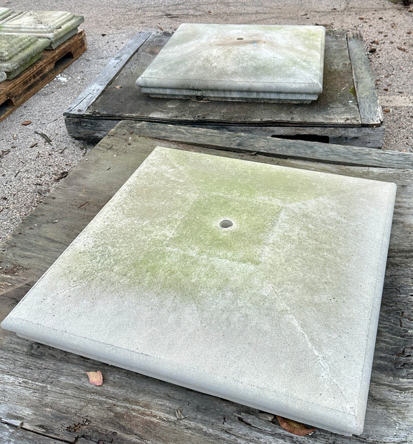 Pair of Concrete Column Tops w/ Middle Hole GA20487