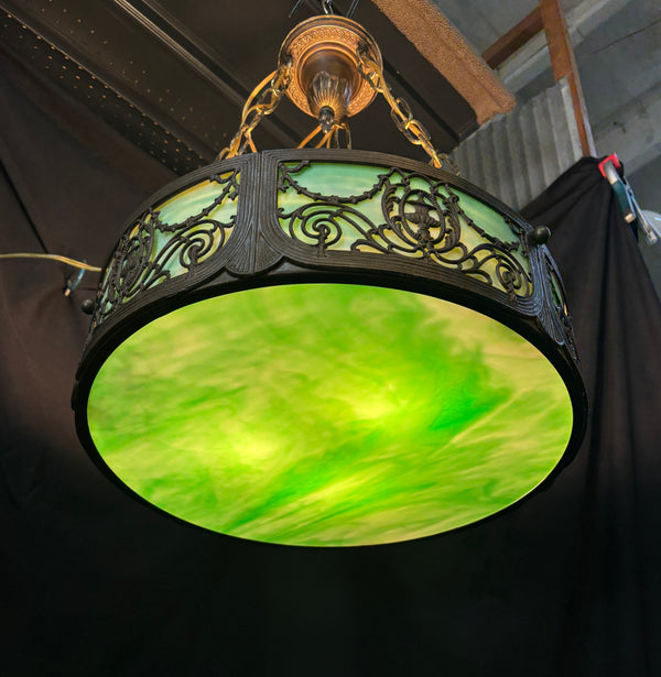 1920s Round Ornate Light Fixture GA21344