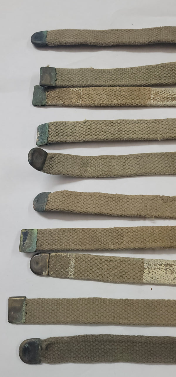 Set Of 10 WWII M1941 Bed Roll Equipment Straps GS00660