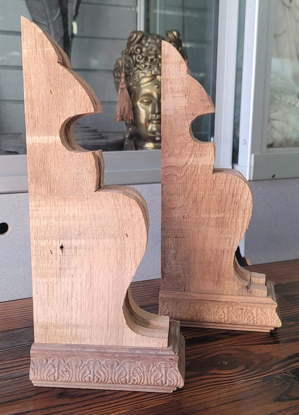 Pair of 3 Layered Wooden Corbels 14" T x 6" D x 4" W GS00942