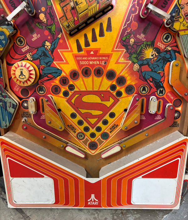 1970s Superman Atari Pinball Playfield GA21330