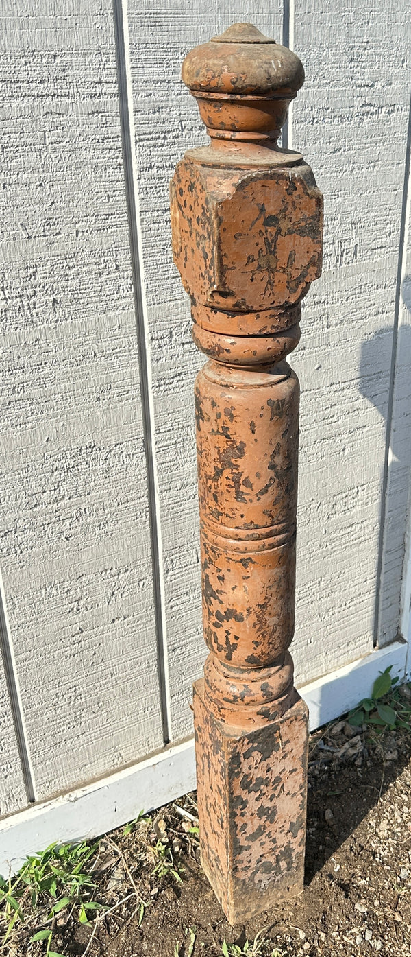 Heart Pine Newel Post w/ Acorn Top GA20418