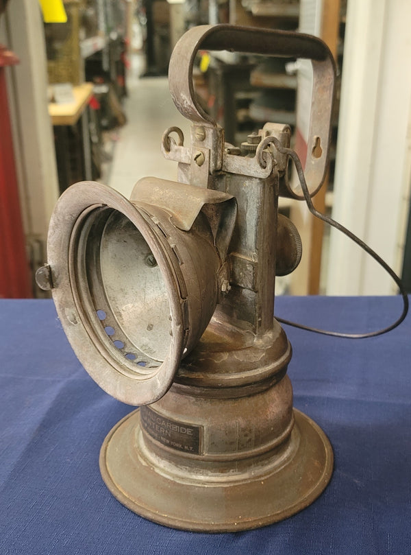 1920s Brass Railroad National Carbide Lantern 11 1/2" x 7 1/2" GS00850