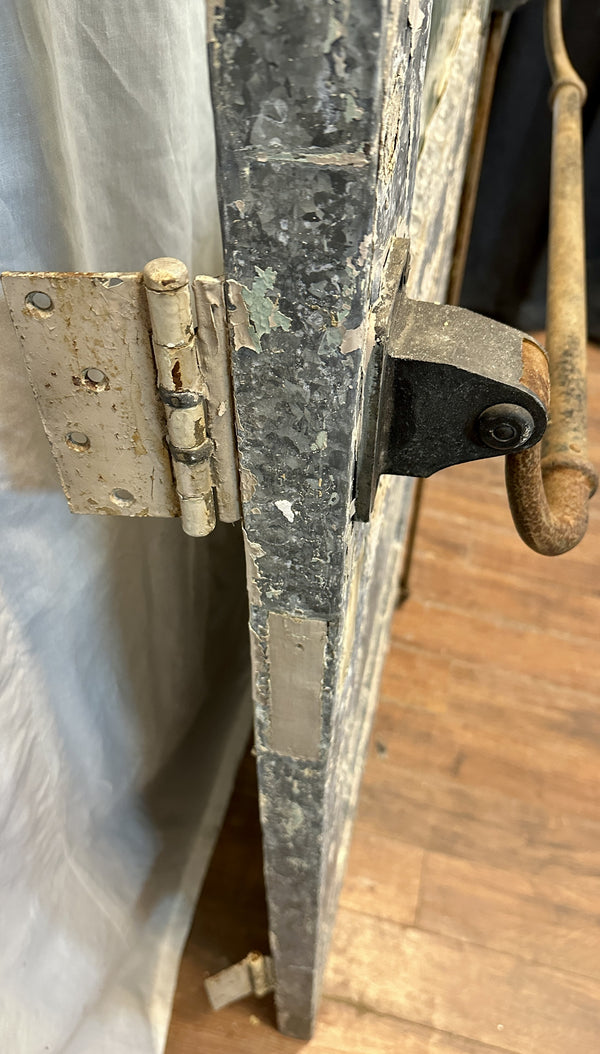 1-Pane Steel Door w/ Chicken Wire Glass & Push Bar GA20551