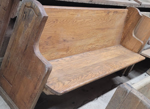 Vintage Oak Church Pew Bench 70 3/4