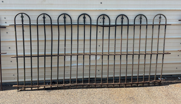 36 Feet of Wrought Iron Hairpin Fencing with Finials GA21251