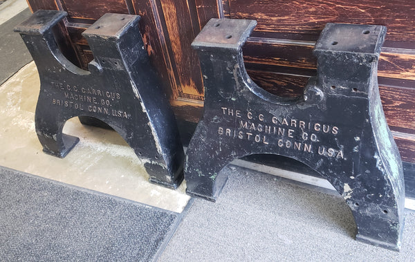 Rare Cast Iron Factory Machine Legs from C.G. Garrigus Machine Co GS00693