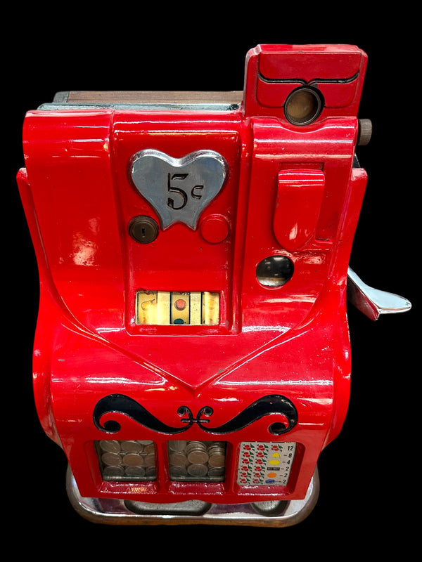 Vintage 1941 Novelty Mills 5 Cent QT Sweetheart Slot Machine GA20985