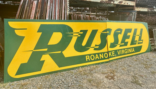 4 Sets of "Russell Roanoke, VA" Freight System Advertising Signs GA20422