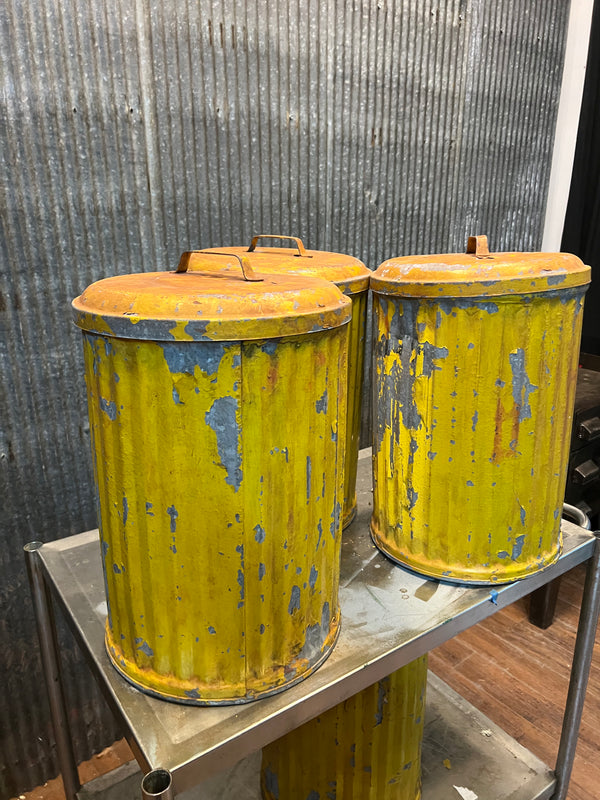Industrial Trash Can, Yellow GA10157
