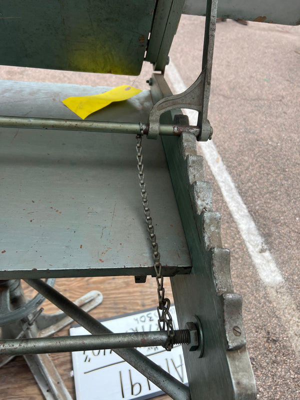 Early 1900's Drafting Table w/ Green Steel Base GA10191