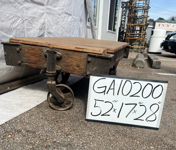 Antique Lineberry Cart (coffee table/railroad cart) GA10200