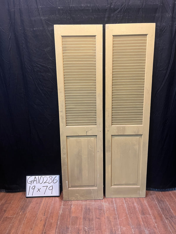 1 Panel Louvered French Doors GA10286