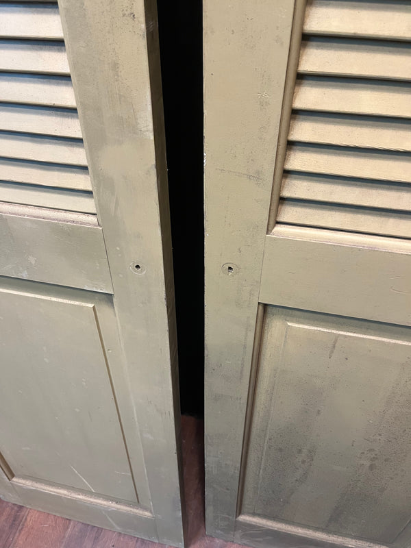 1 Panel Louvered French Doors GA10286