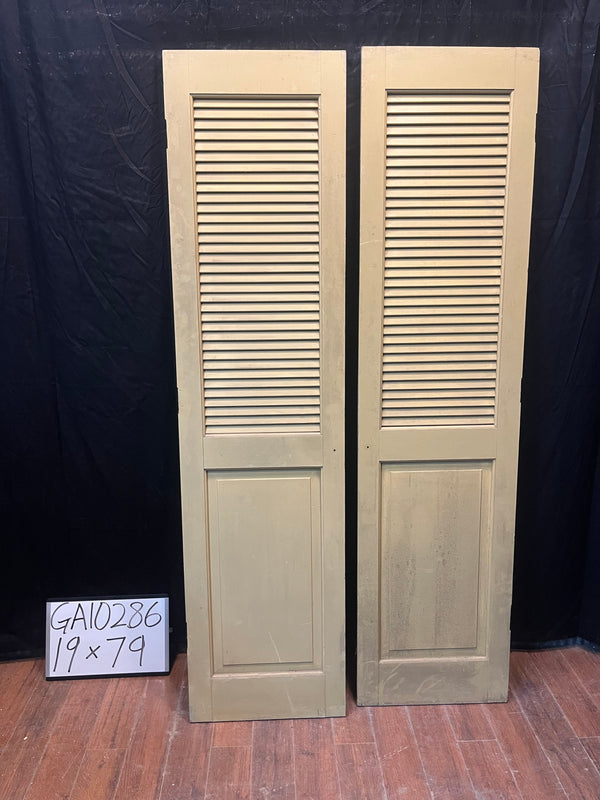 1 Panel Louvered French Doors GA10286