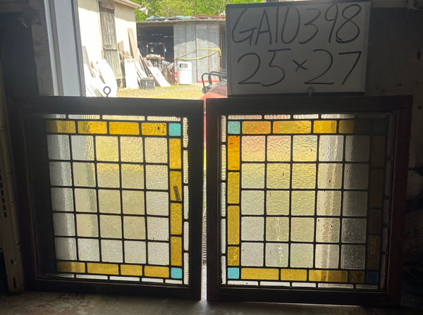 Stained Glass Window Pair GA10398