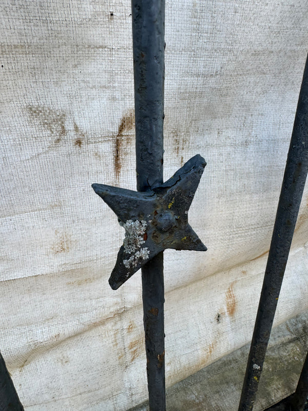 Wrought iron fence lot with stars