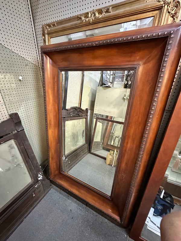 Wood Framed Free Standing Beveled Edge Mirror GA20181