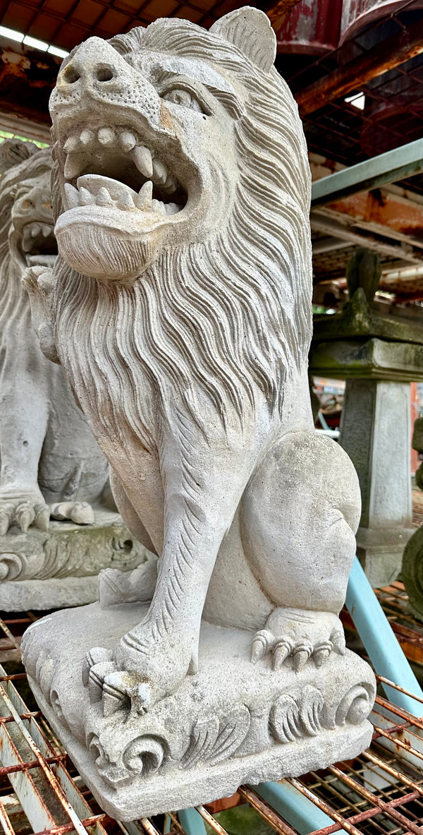 Lion Concrete Garden Statue Pair GA20188