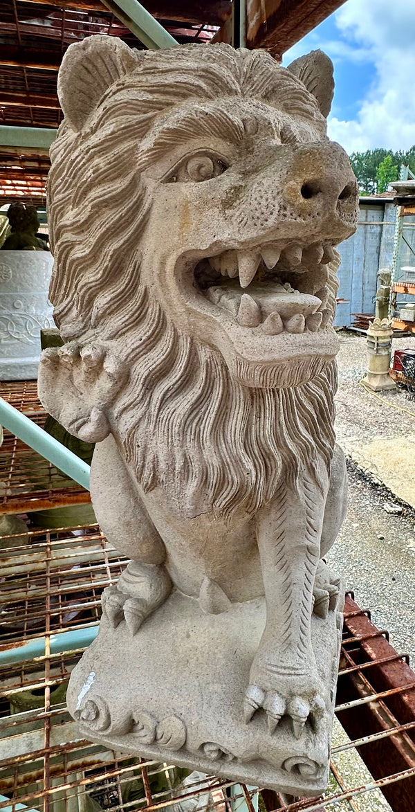 Lion Concrete Garden Statue Pair GA20188