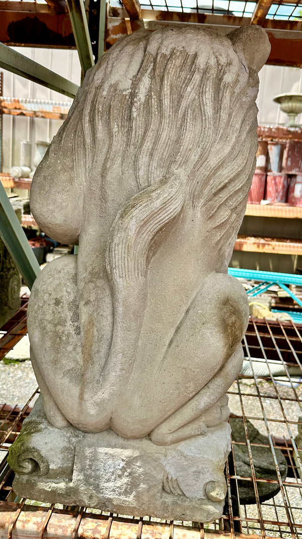 Lion Concrete Garden Statue Pair GA20188