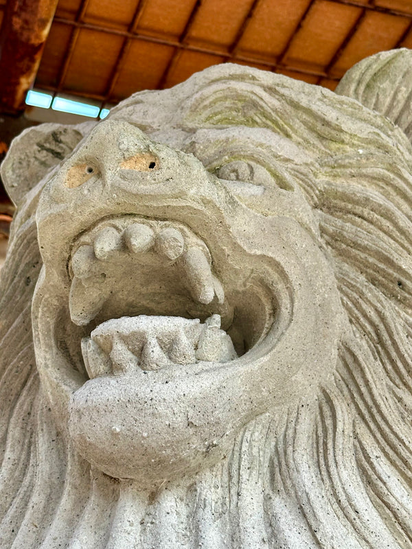 Lion Concrete Garden Statue Pair GA20188