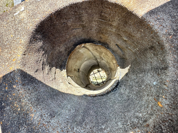 Geometric Hollow Concrete Pedestal Pair GA20205