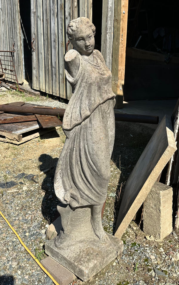Neo-Classical Style Concrete Statue of Woman Figure GA20209