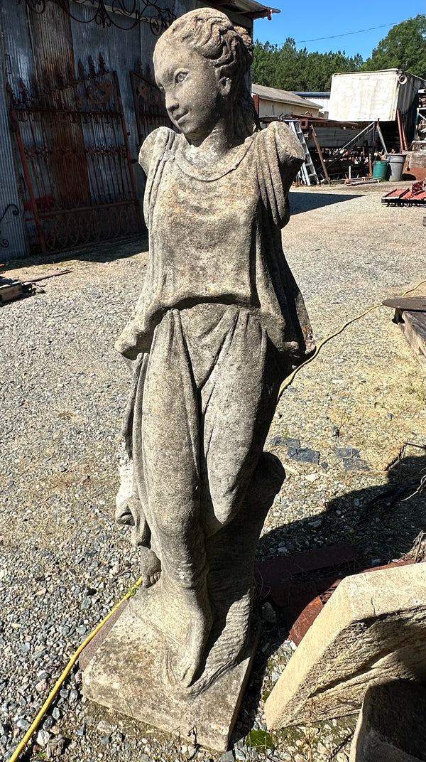 Neo-Classical Style Concrete Statue of Woman Figure GA20209