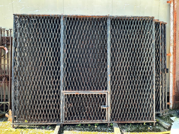 1920s Hand-Riveted Honeycomb Pattern Steel Panel Gates GA20211