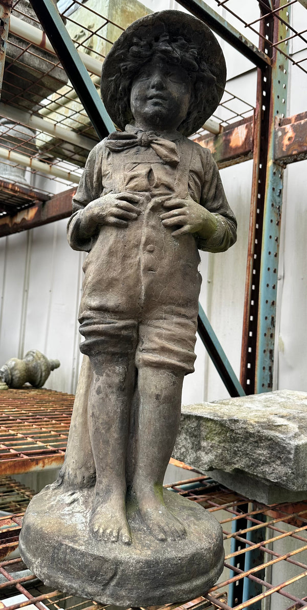 Concrete Statue of Young Boy Figure GA20230