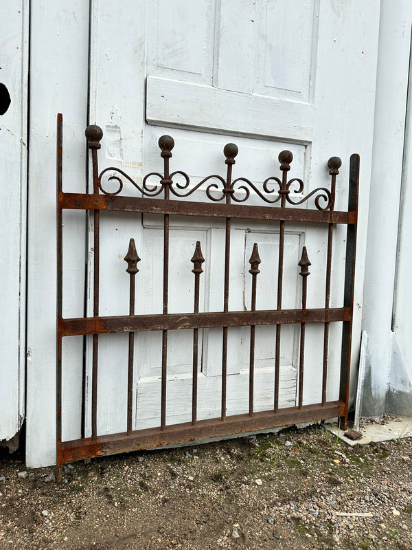 Antique Iron Garden Gate w/ Ball Finials GA20258