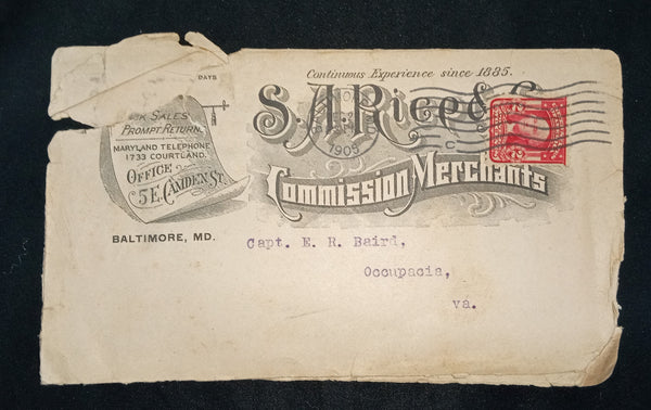 1905 Correspondence to Captain E.R. Baird Aide to Gen. George Pickett Framed GA9390