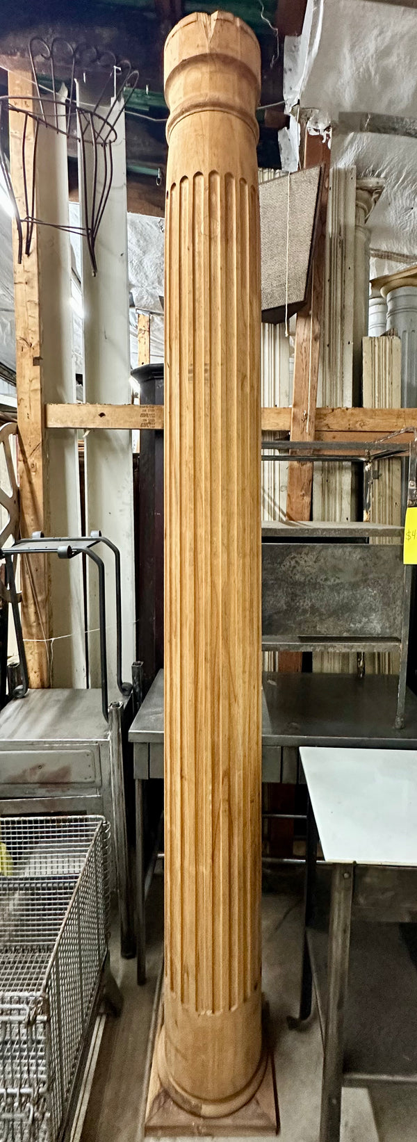 Fluted Pine Wood Column GA20272