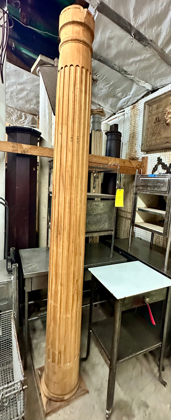 Fluted Pine Wood Column GA20272