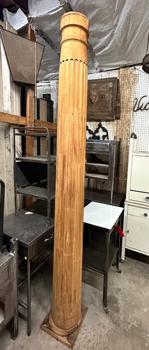 Fluted Pine Wood Column GA20272