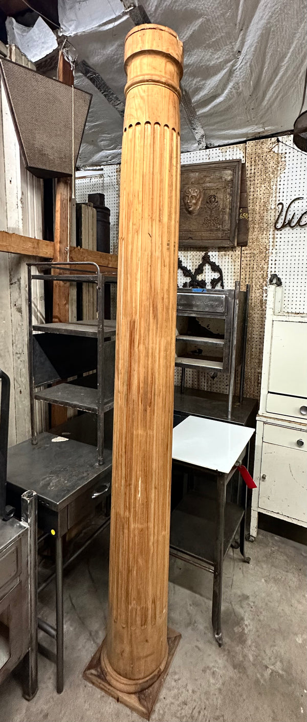 Fluted Pine Wood Column GA20272