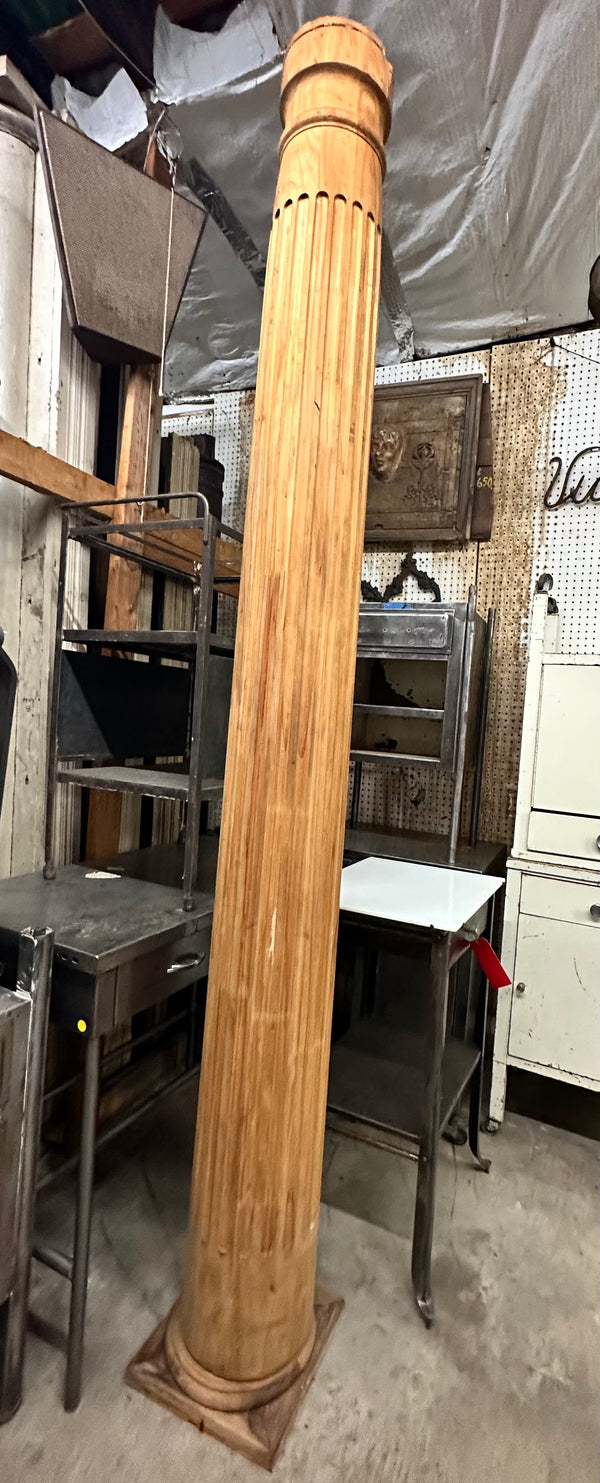 Fluted Pine Wood Column GA20272