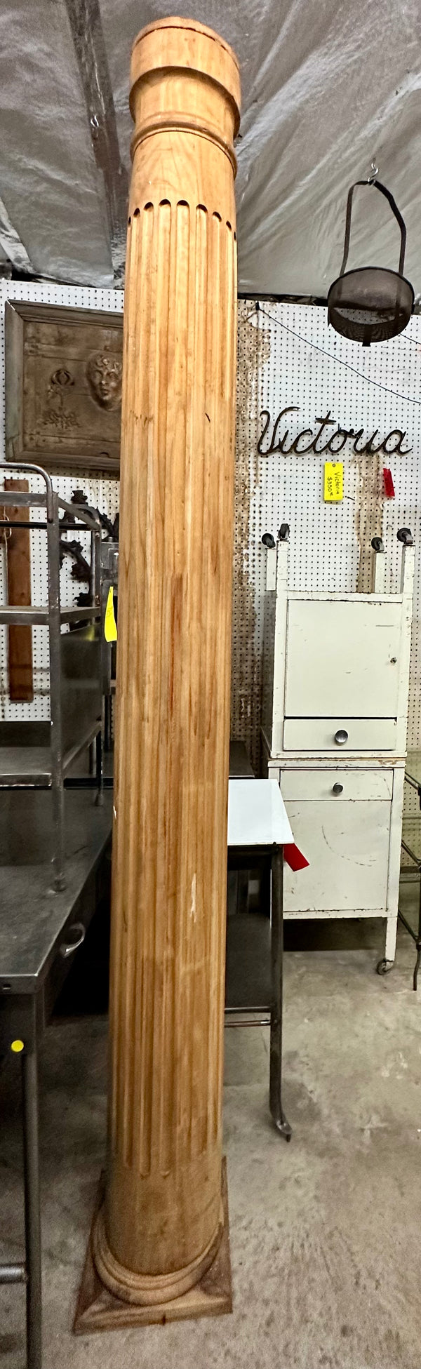 Fluted Pine Wood Column GA20272