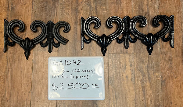 23 Piece set of Cast Iron Roofing Crest From A. P. Hill Mansion Culpeper, VA #GA10142