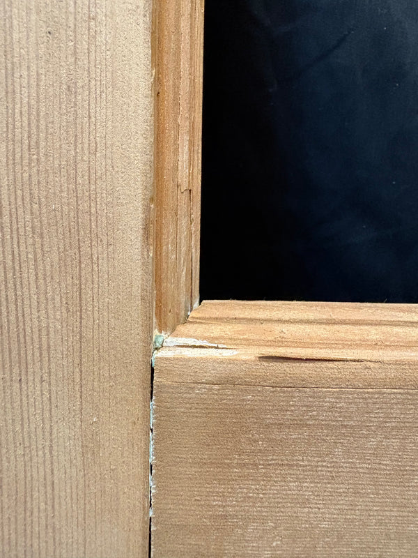 Antique 1/2 Glass Pine Door Pair GS6007