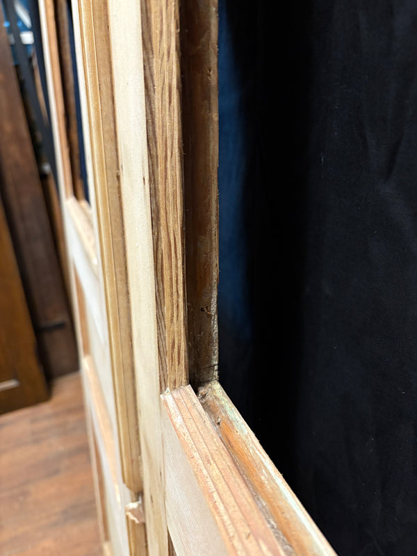 Antique 1/2 Glass Pine Door Pair GS6007