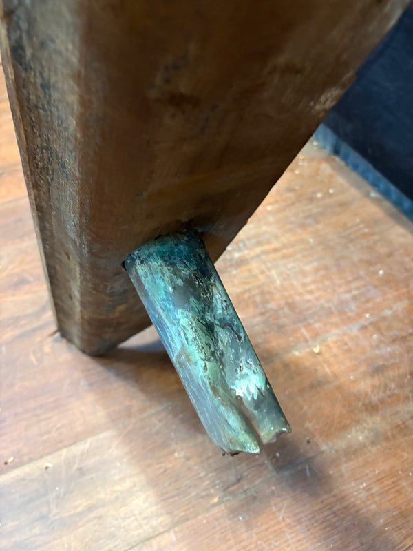 Late 1700's Hand Carved 2-Piece Wooden Rain Gutter GS6023