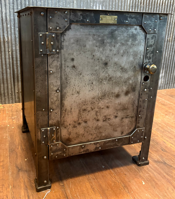 19th Century Reading PA Restored Industrial Hand-Riveted Machine Tool Cabinet GS00507