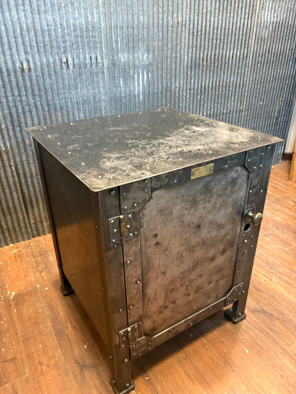 19th Century Reading PA Restored Industrial Hand-Riveted Machine Tool Cabinet GS00507