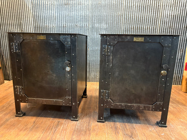 Pair of Restored Hand-Riveted Machinist Cabinets GS6029