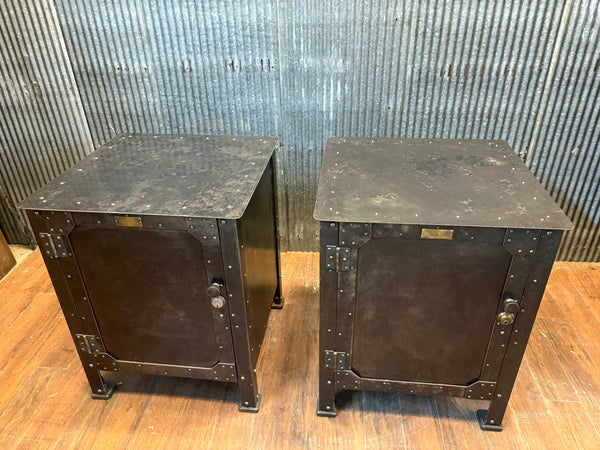 Pair of Restored Hand-Riveted Machinist Cabinets GS6029