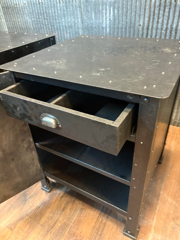 Pair of Restored Hand-Riveted Machinist Cabinets GS6029